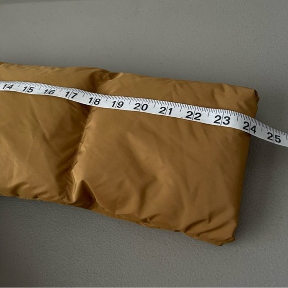 Jenni Kayne Womens S Dark Khaki Puffer Jacket NWT Feather Down Removable Hood - Picture 6 of 13